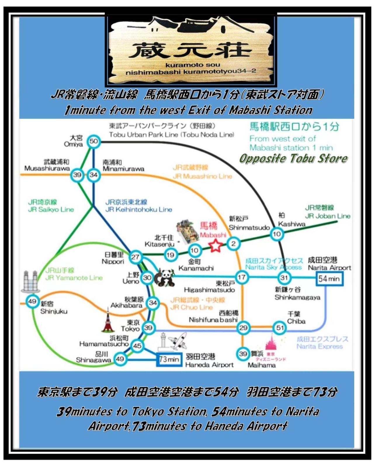 東京近隣 蔵元荘 駅近 交通便利 Villa Matsudo